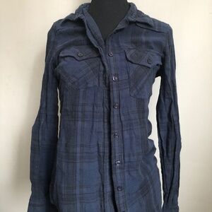 Silver Jeans co women's dark blue flannel size M